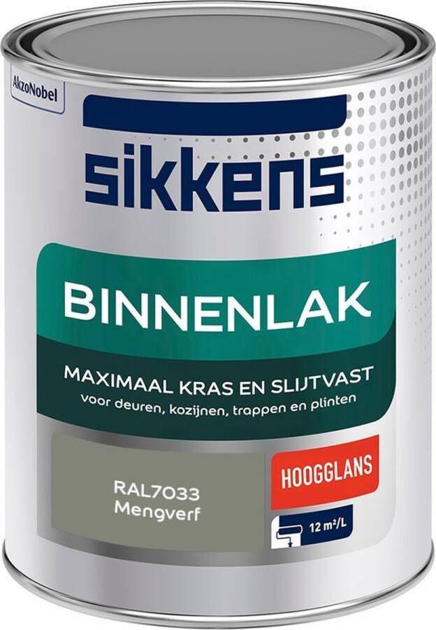 Sikkens Binnenlak Verf Hoogglans Mengkleur RAL7033 1 liter