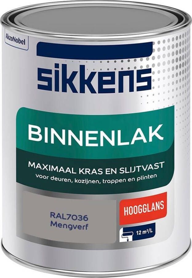 Sikkens Binnenlak Verf Hoogglans Mengkleur RAL7036 1 liter