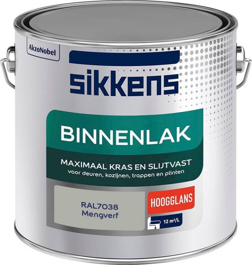 Sikkens Binnenlak Verf Hoogglans Mengkleur RAL7038 2 5 liter