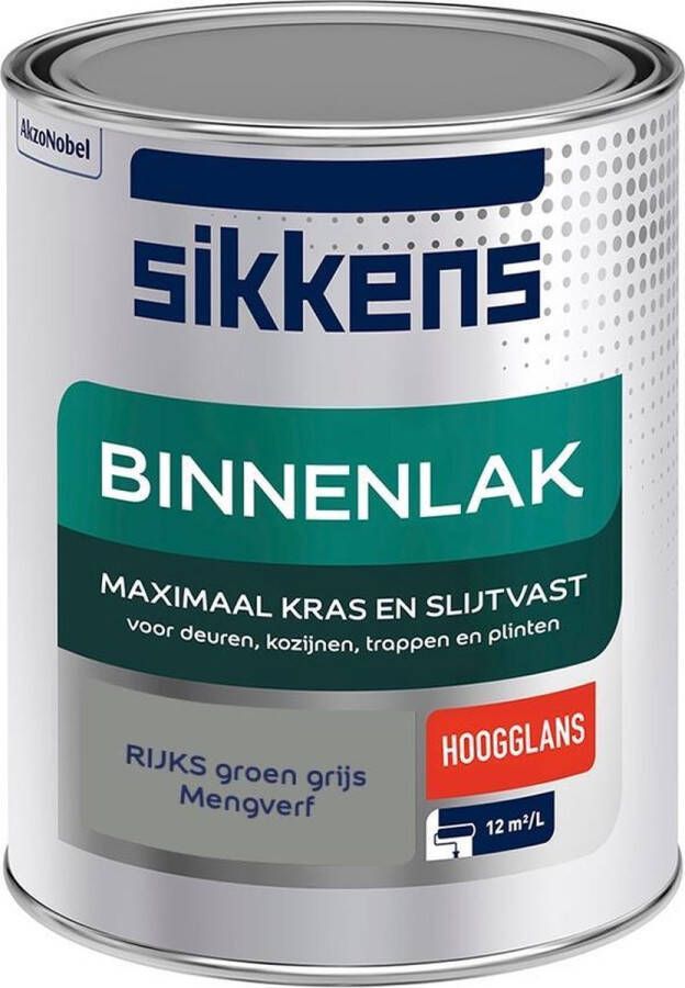 Sikkens Binnenlak Verf Hoogglans Mengkleur RIJKS groen grijs 1 liter