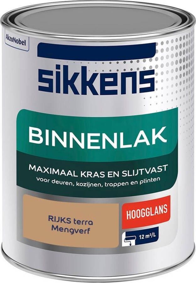 Sikkens Binnenlak Verf Hoogglans Mengkleur RIJKS terra 1 liter