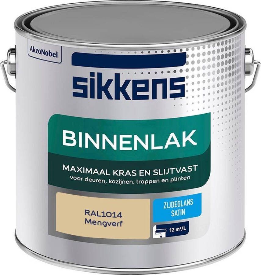Sikkens Binnenlak Verf Zijdeglans Mengkleur RAL1014 2.5L