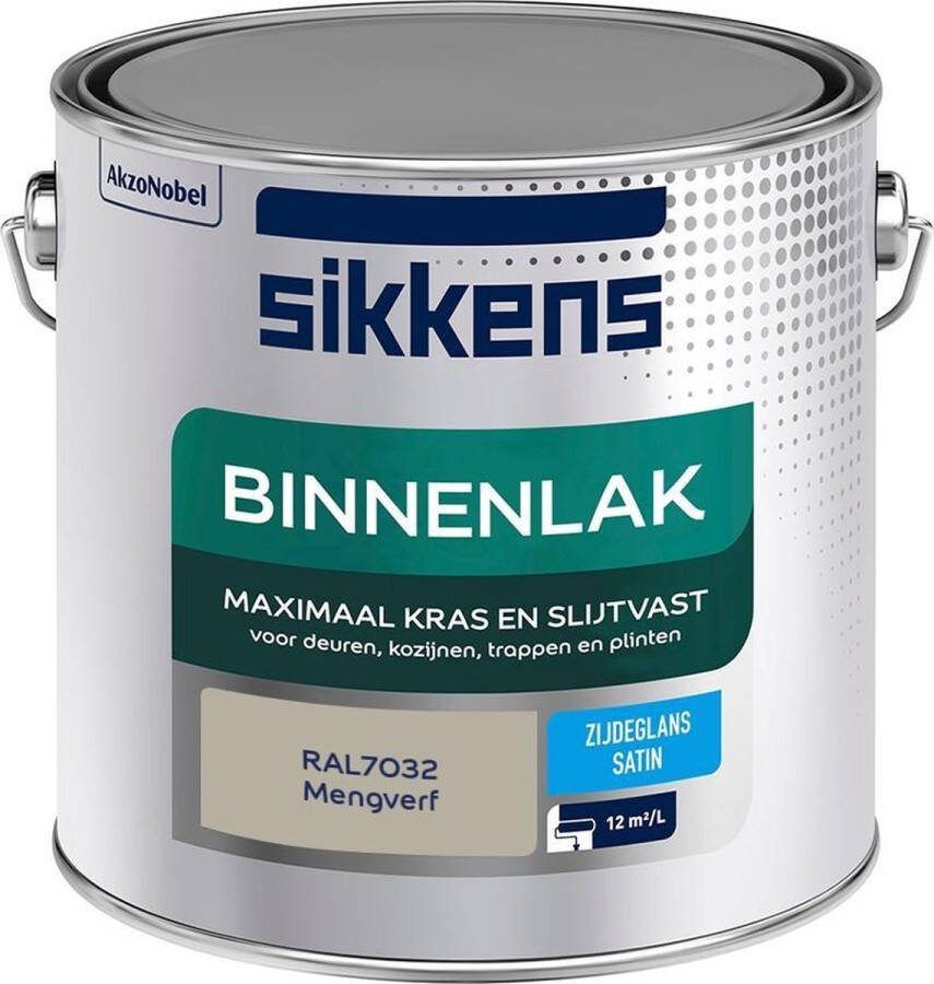Sikkens Binnenlak Verf Zijdeglans Mengkleur RAL7032 2.5L