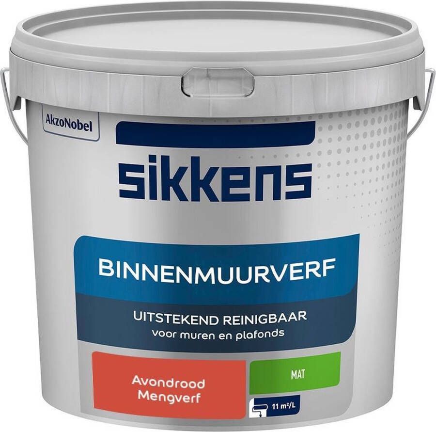 Sikkens Binnenmuurverf Muurverf Mengkleur Avondrood 5 Liter