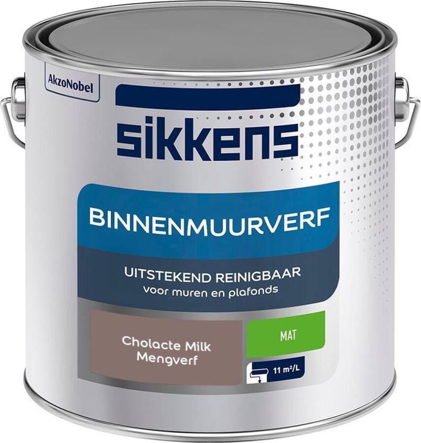 Sikkens Binnenmuurverf Muurverf Mengkleur Chocolate Milk 2 5 Liter