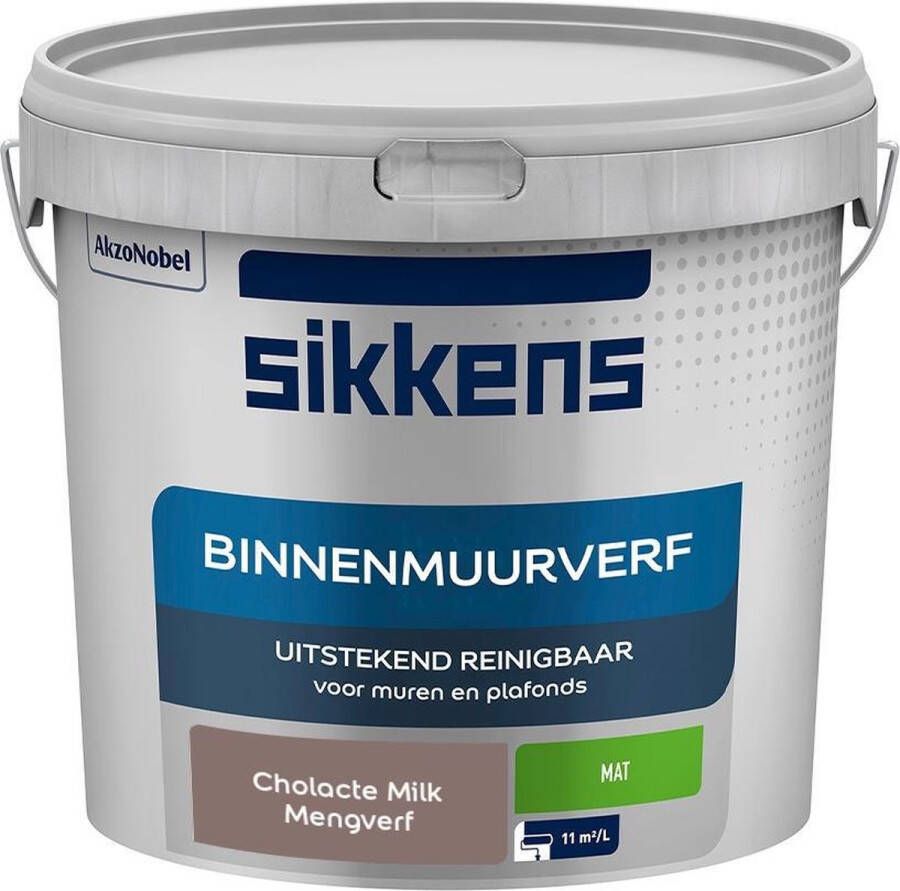 Sikkens Binnenmuurverf Muurverf Mengkleur Chocolate Milk 5 Liter