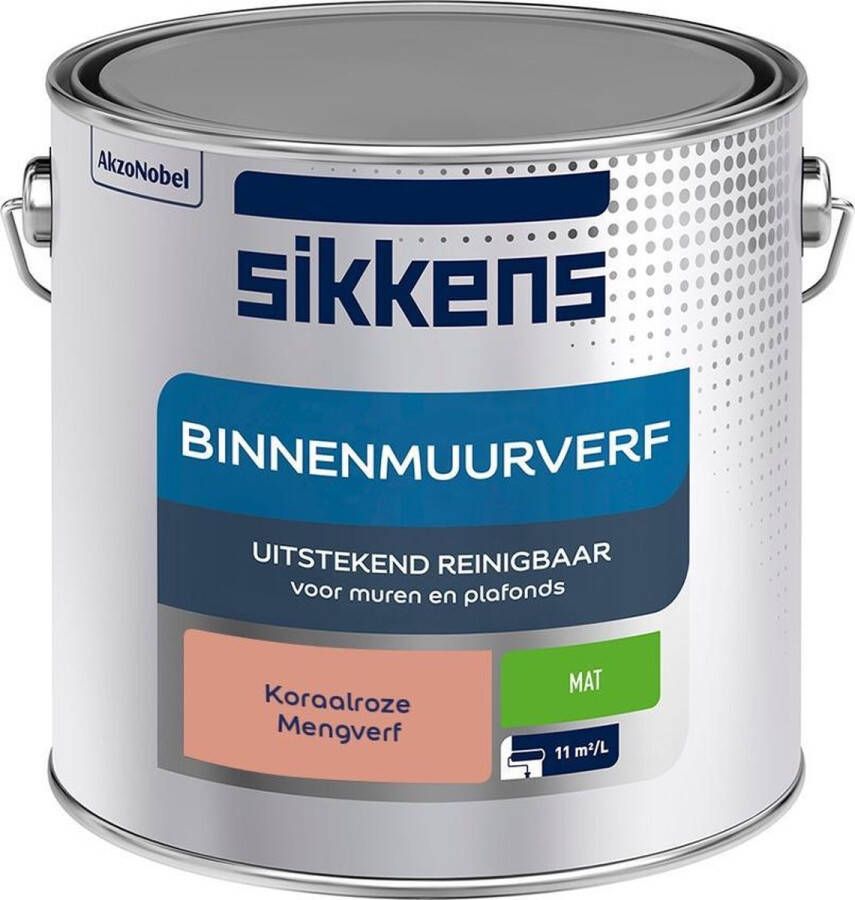 Sikkens Binnenmuurverf Muurverf Mengkleur Koraalroze 2 5 Liter