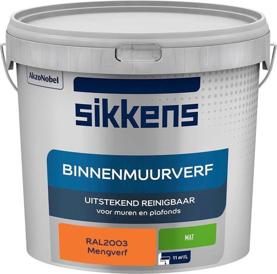 Sikkens Binnenmuurverf Muurverf Mengkleur Mat RAL2003 5L