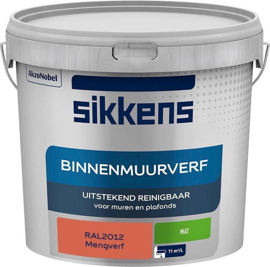 Sikkens Binnenmuurverf Muurverf Mengkleur Mat RAL2012 5L