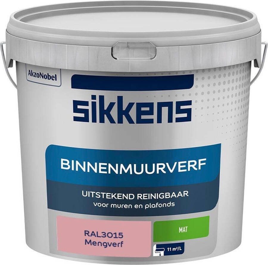 Sikkens Binnenmuurverf Muurverf Mengkleur Mat RAL3015 5L