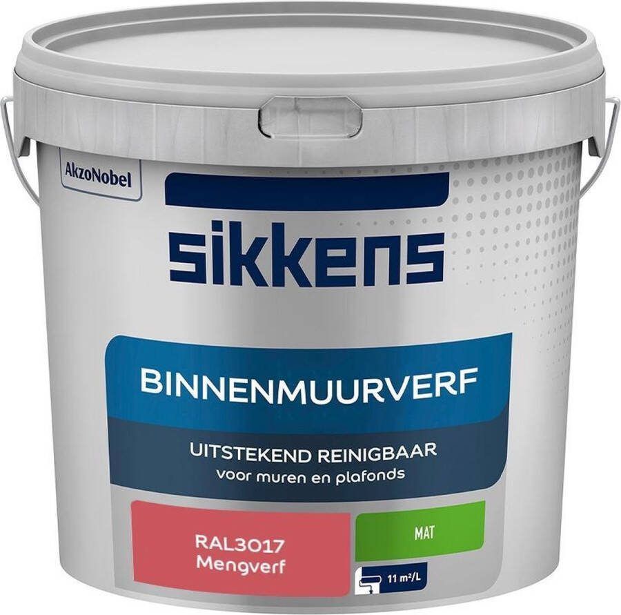 Sikkens Binnenmuurverf Muurverf Mengkleur Mat RAL3017 5L
