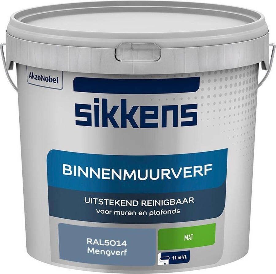 Sikkens Binnenmuurverf Muurverf Mengkleur Mat RAL5014 5L