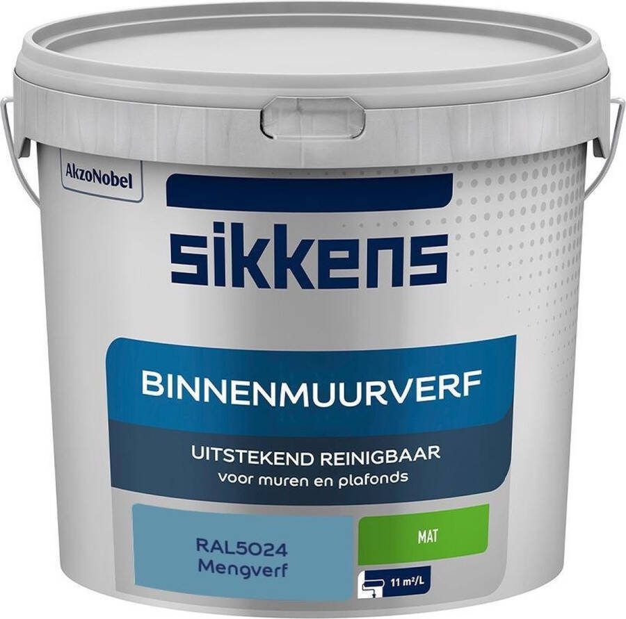 Sikkens Binnenmuurverf Muurverf Mengkleur Mat RAL5024 5L