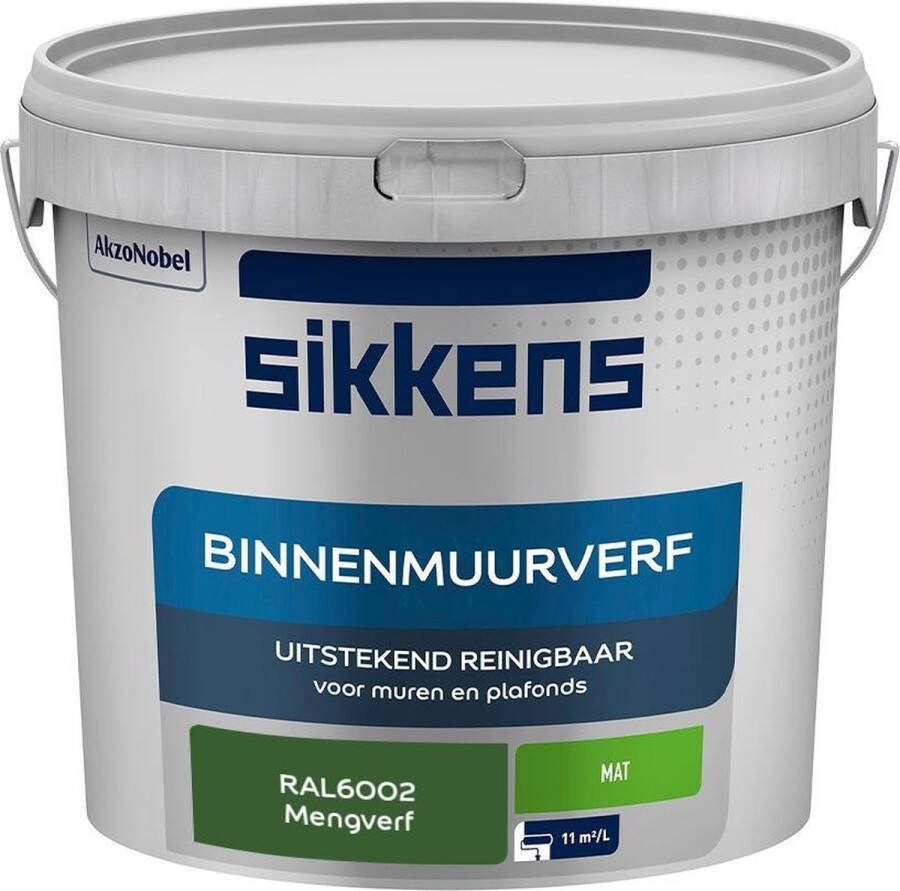 Sikkens Binnenmuurverf Muurverf Mengkleur Mat RAL6002 5L