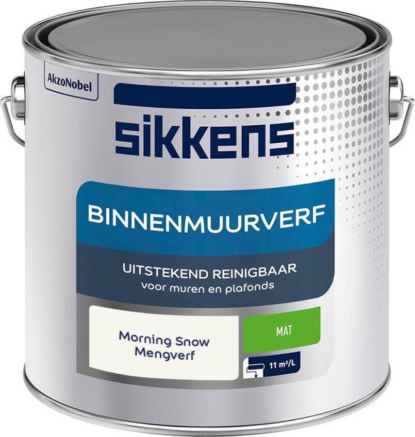 Sikkens Binnenmuurverf Muurverf Mengkleur Morning Snow 2 5 Liter