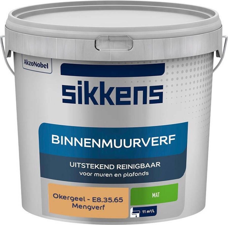 Sikkens Binnenmuurverf Muurverf Mengkleur Okergeel E8.35.65 5 Liter