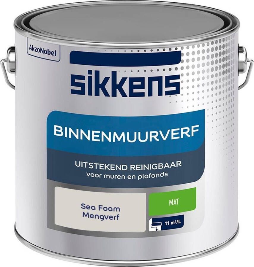 Sikkens Binnenmuurverf Muurverf Mengkleur Sea Foam 2 5 Liter