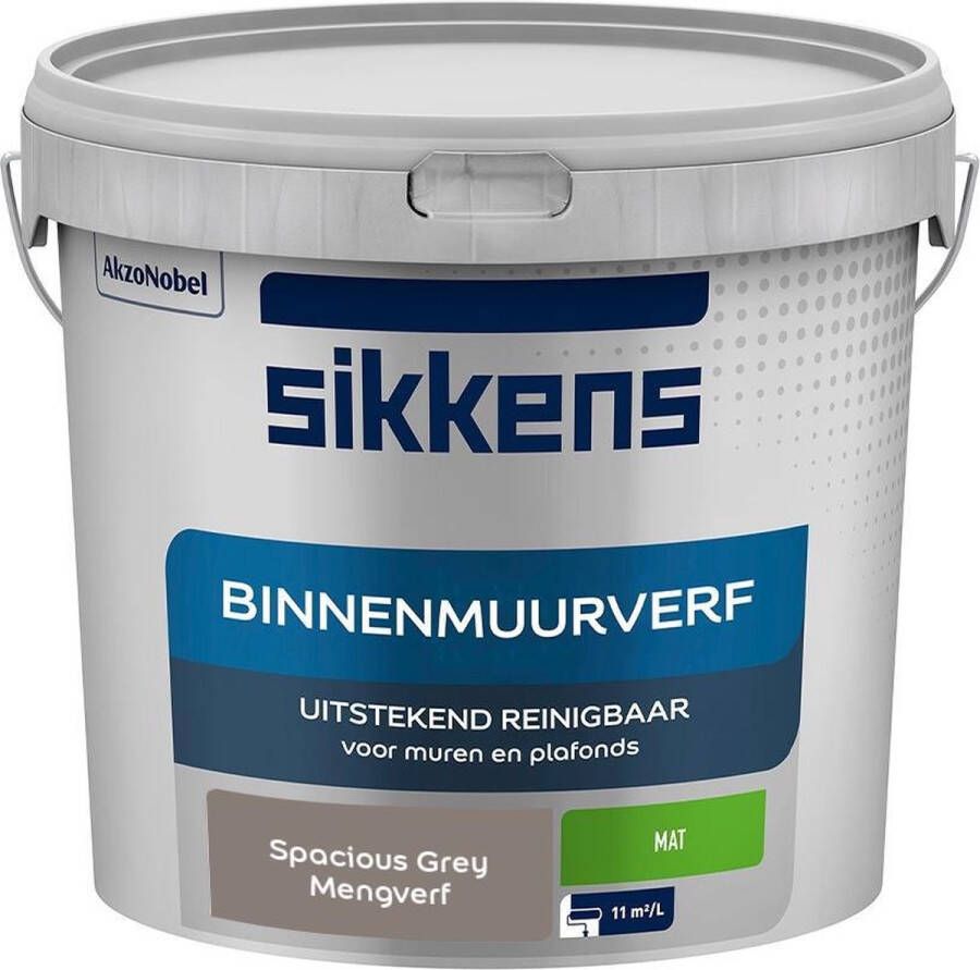 Sikkens Binnenmuurverf Muurverf Mengkleur Spacious Grey 5 Liter