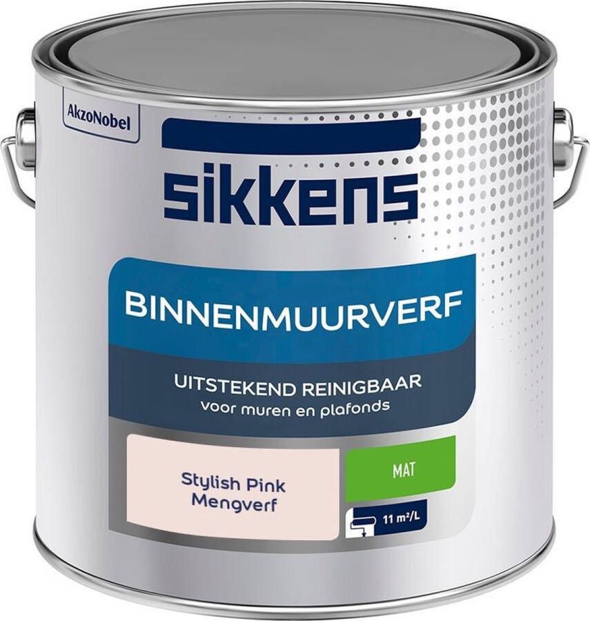 Sikkens Binnenmuurverf Muurverf Mengkleur Stylish Pink 2 5 Liter