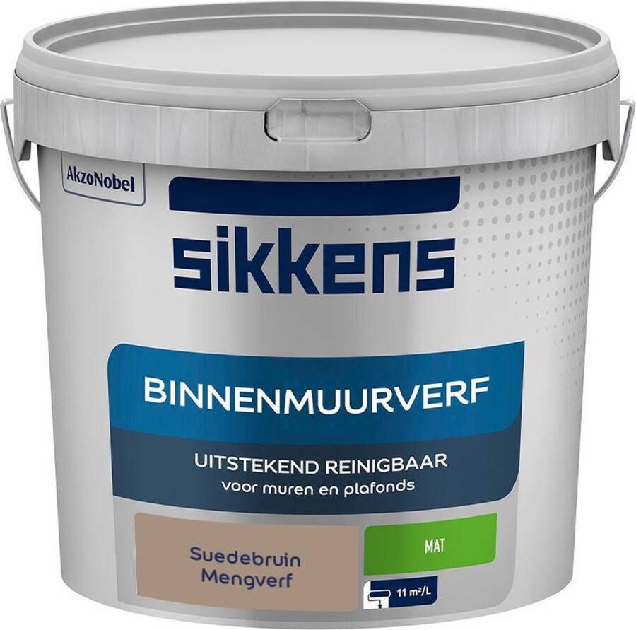 Sikkens Binnenmuurverf Muurverf Mengkleur Suedebruin 5 Liter