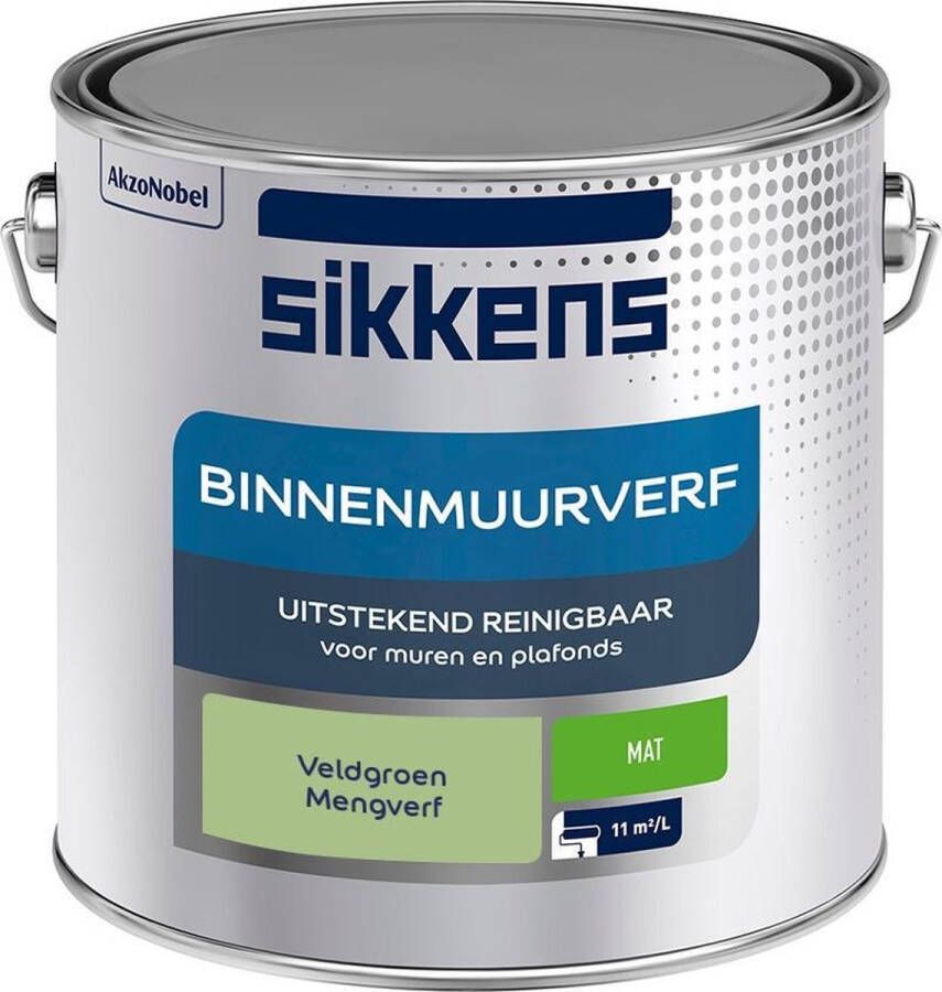 Sikkens Binnenmuurverf Muurverf Mengkleur Veldgroen 2 5 Liter