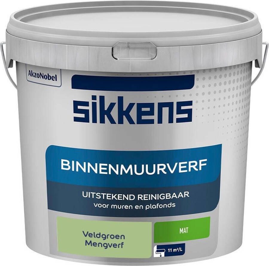 Sikkens Binnenmuurverf Muurverf Mengkleur Veldgroen 5 Liter