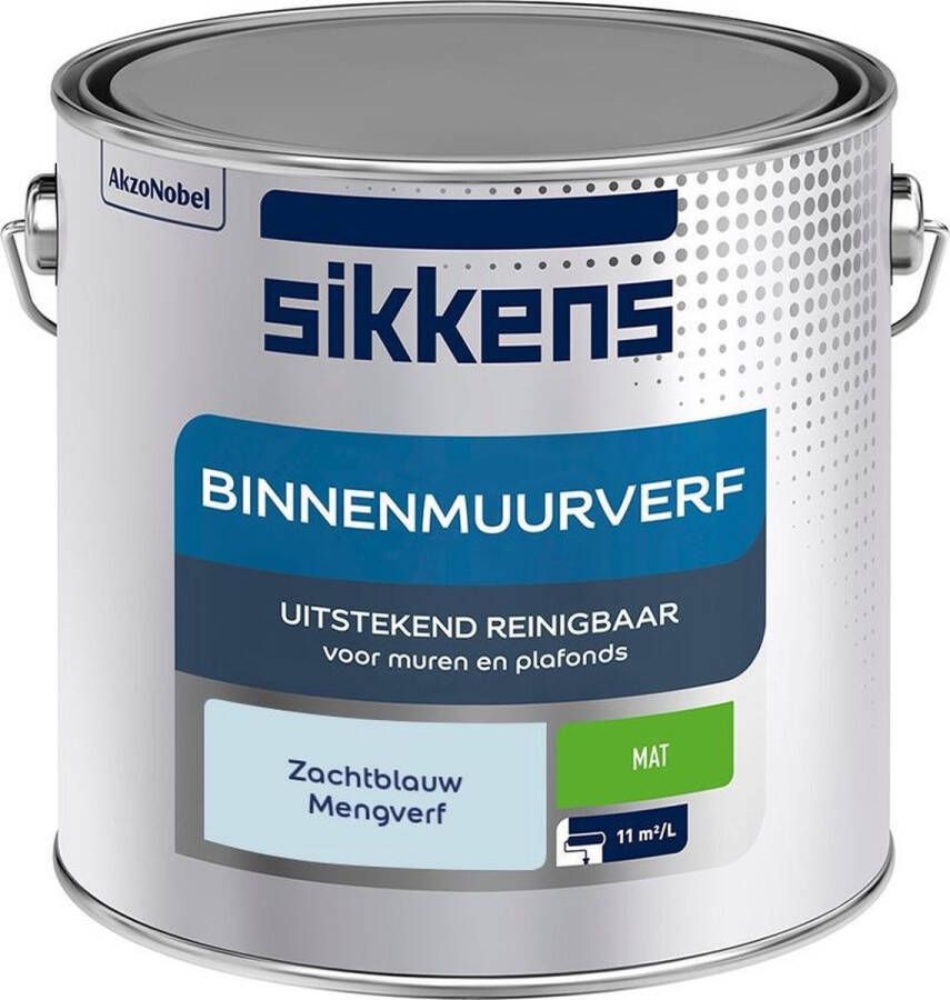 Sikkens Binnenmuurverf Muurverf Mengkleur Zachtblauw 2 5 Liter