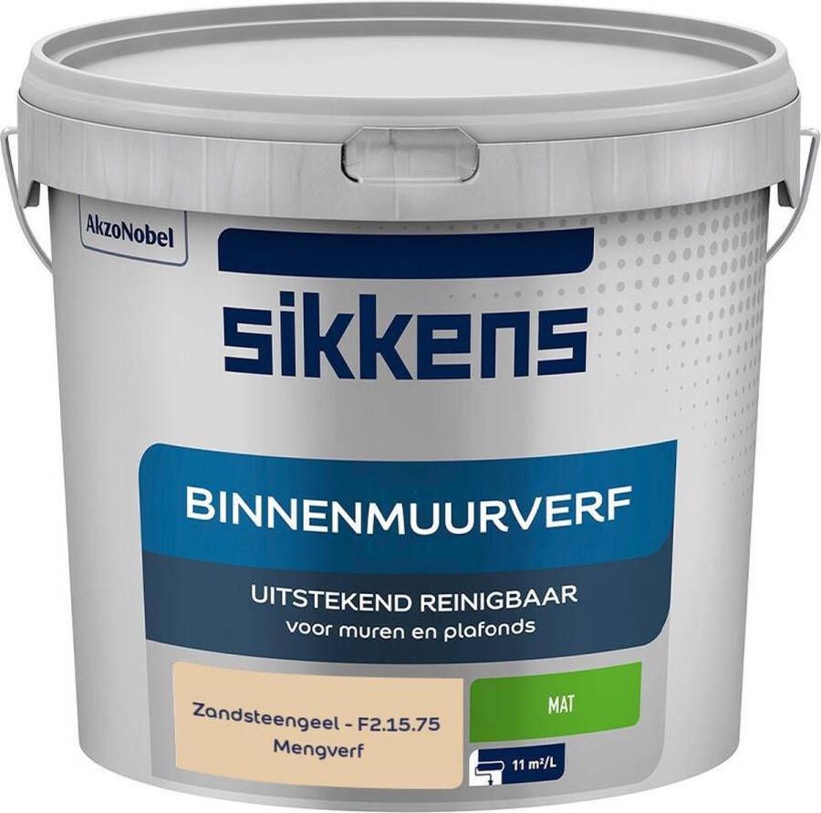 Sikkens Binnenmuurverf Muurverf Mengkleur Zandsteengeel F2.15.75 5 Liter