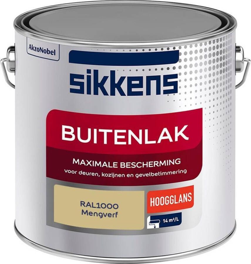 Sikkens Buitenlak Verf Hoogglans Mengkleur RAL1000 2 5 liter