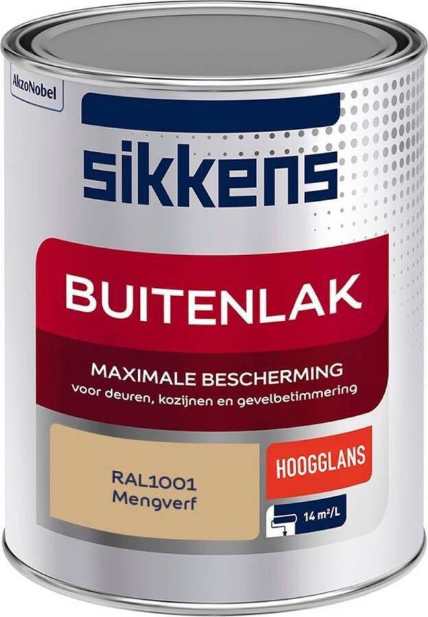 Sikkens Buitenlak Verf Hoogglans Mengkleur RAL1001 1 liter