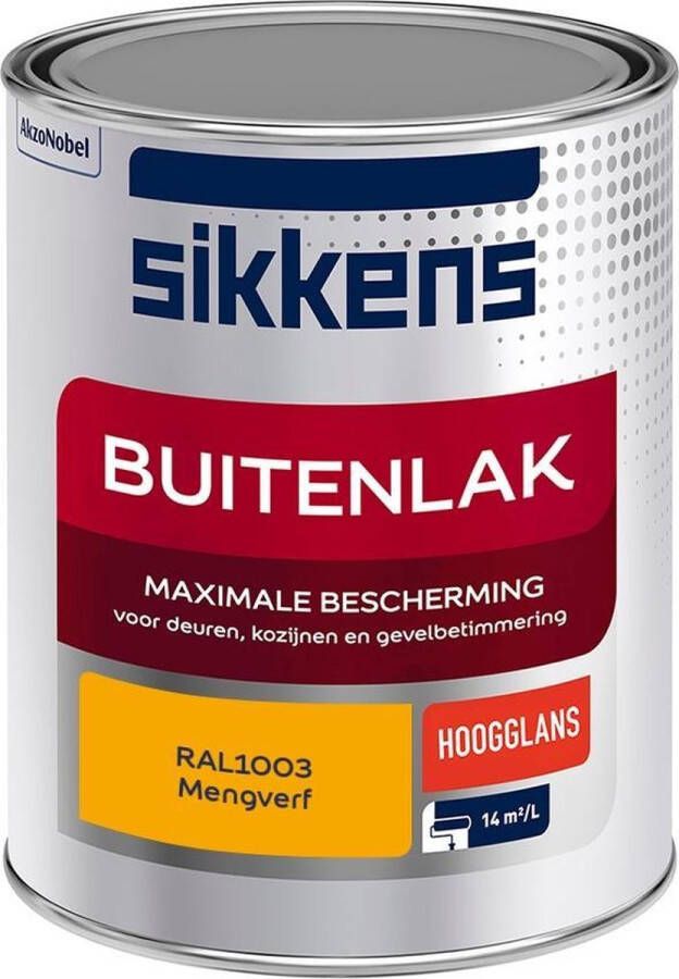 Sikkens Buitenlak Verf Hoogglans Mengkleur RAL1003 1 liter