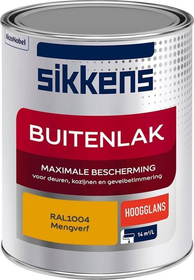 Sikkens Buitenlak Verf Hoogglans Mengkleur RAL1004 1 liter