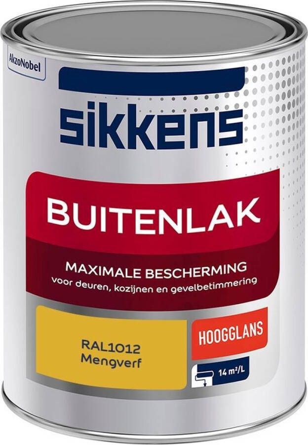 Sikkens Buitenlak Verf Hoogglans Mengkleur RAL1012 1 liter