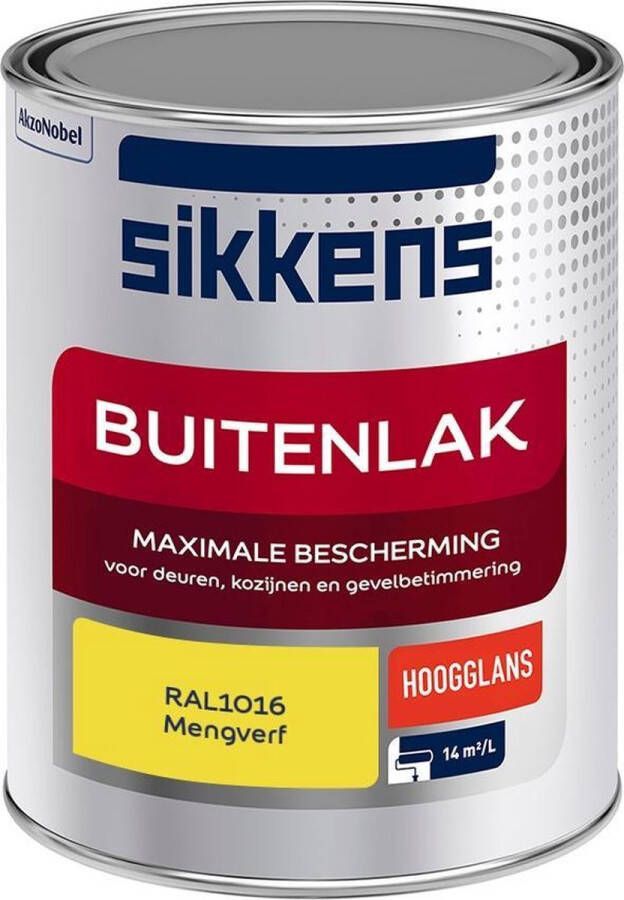 Sikkens Buitenlak Verf Hoogglans Mengkleur RAL1016 1 liter