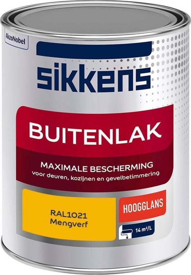 Sikkens Buitenlak Verf Hoogglans Mengkleur RAL1021 1 liter