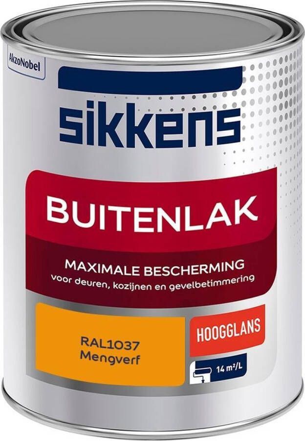 Sikkens Buitenlak Verf Hoogglans Mengkleur RAL1037 1 liter