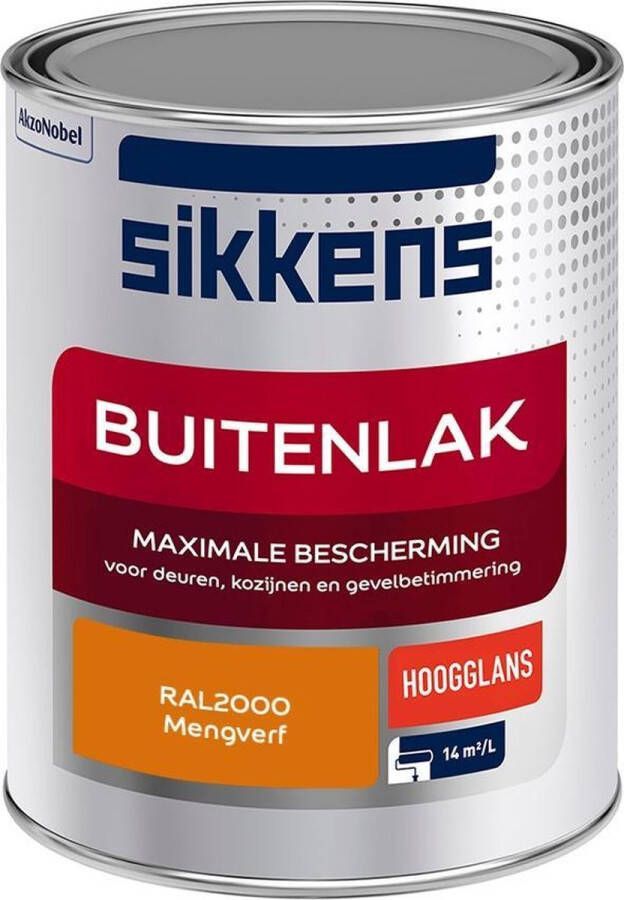 Sikkens Buitenlak Verf Hoogglans Mengkleur RAL2000 1 liter