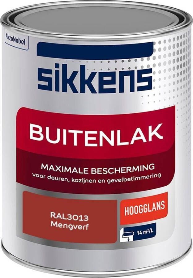 Sikkens Buitenlak Verf Hoogglans Mengkleur RAL3013 1 liter