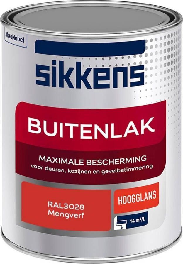 Sikkens Buitenlak Verf Hoogglans Mengkleur RAL3028 1 liter