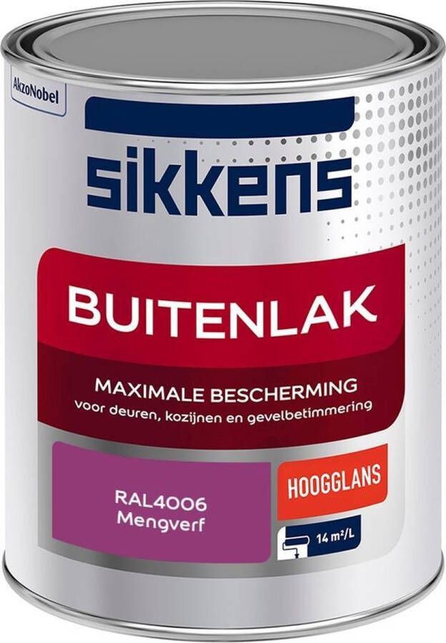 Sikkens Buitenlak Verf Hoogglans Mengkleur RAL4006 1 liter