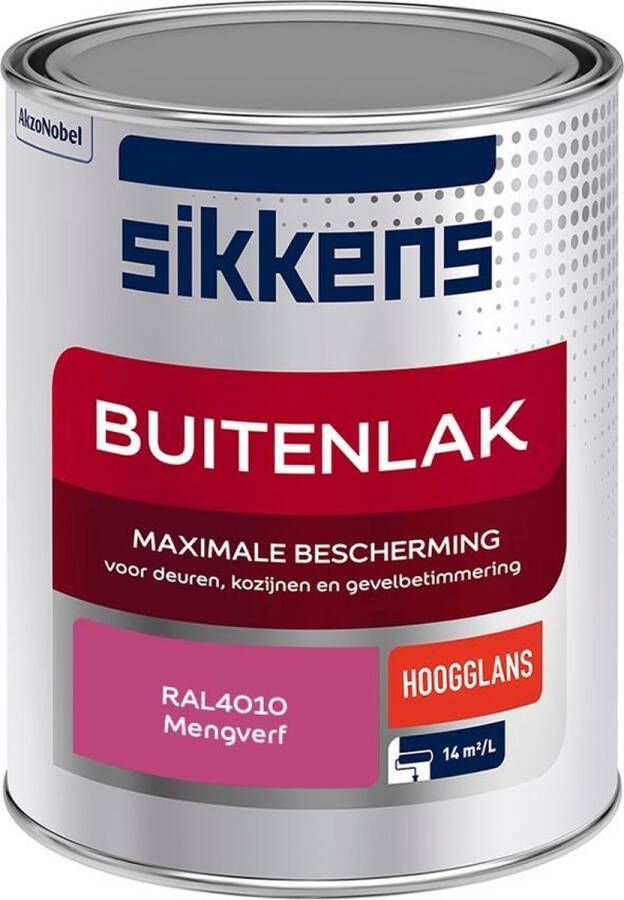 Sikkens Buitenlak Verf Hoogglans Mengkleur RAL4010 1 liter