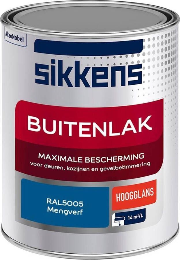 Sikkens Buitenlak Verf Hoogglans Mengkleur RAL5005 1 liter