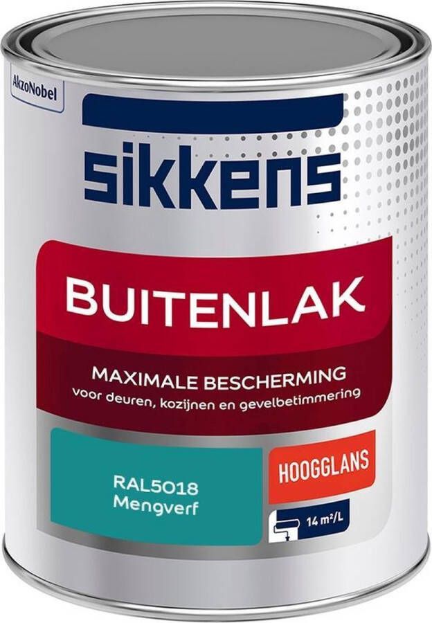 Sikkens Buitenlak Verf Hoogglans Mengkleur RAL5018 1 liter