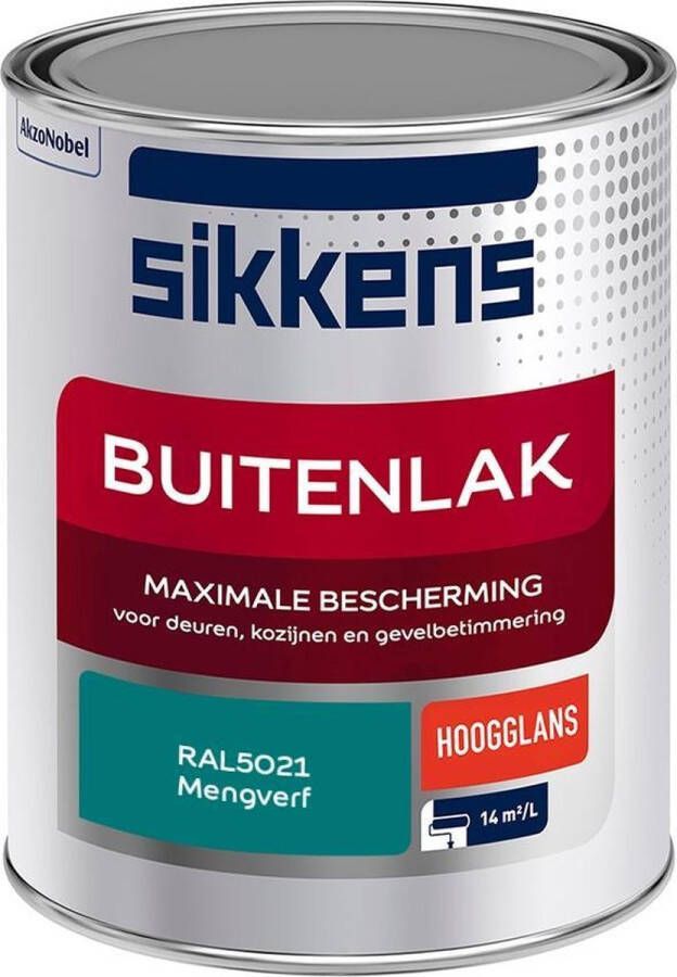 Sikkens Buitenlak Verf Hoogglans Mengkleur RAL5021 1 liter