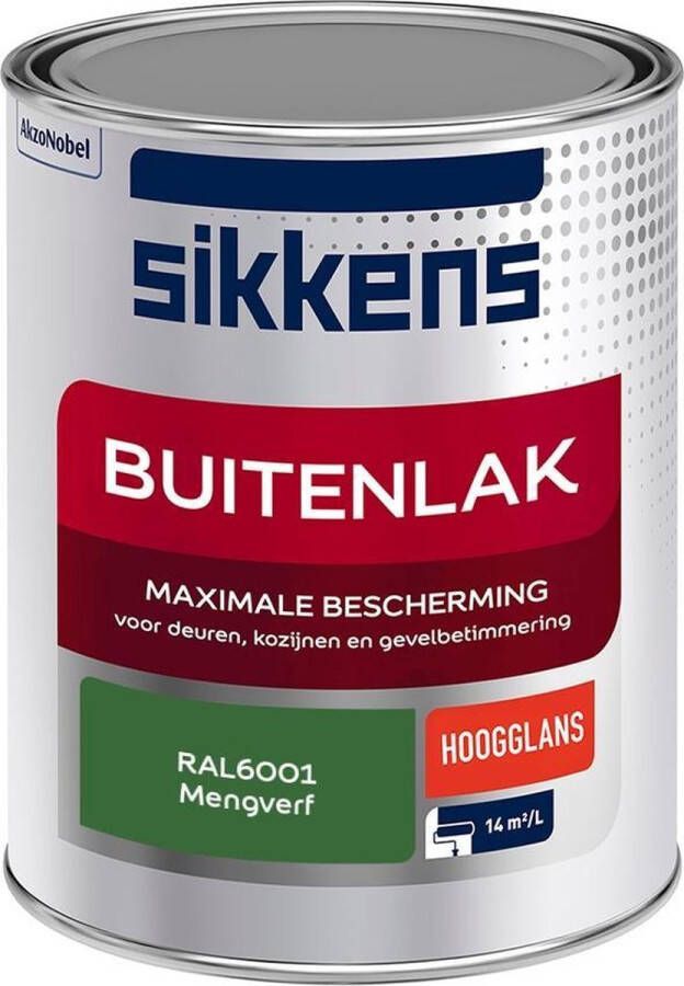 Sikkens Buitenlak Verf Hoogglans Mengkleur RAL6001 1 liter