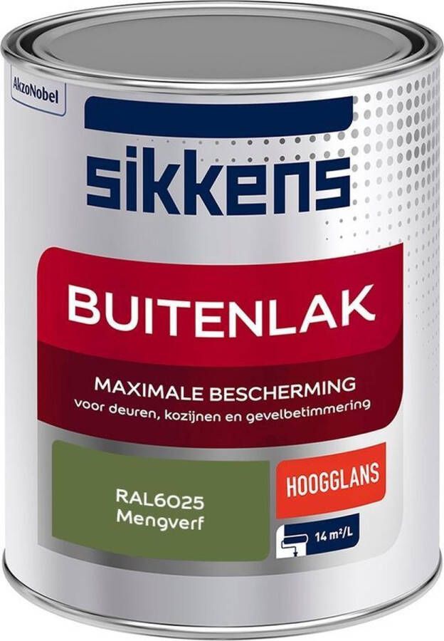 Sikkens Buitenlak Verf Hoogglans Mengkleur RAL6025 1 liter