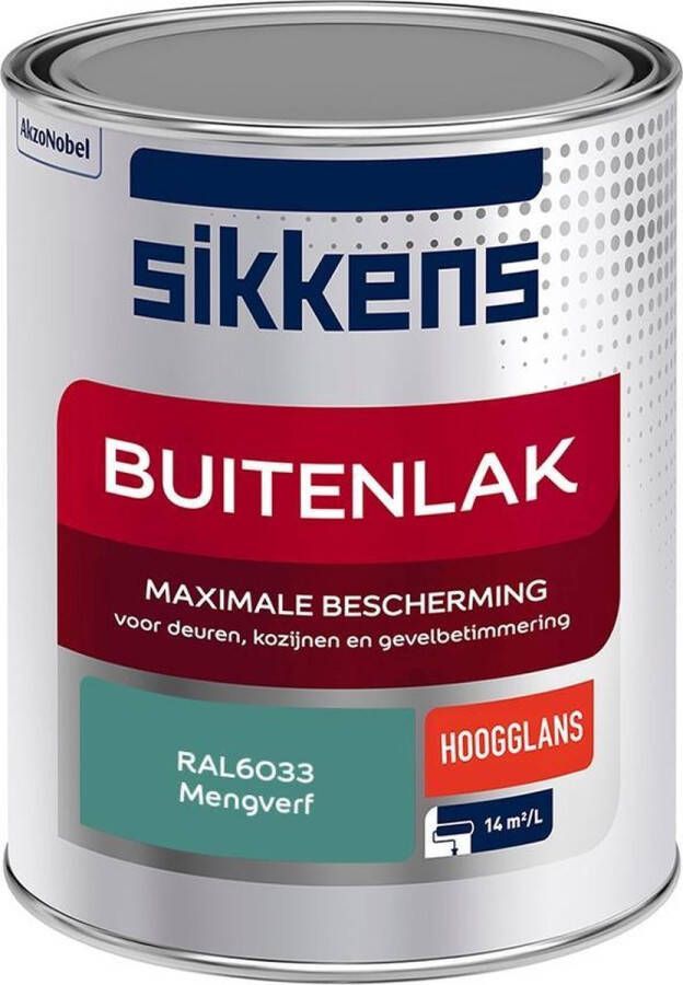 Sikkens Buitenlak Verf Hoogglans Mengkleur RAL6033 1 liter