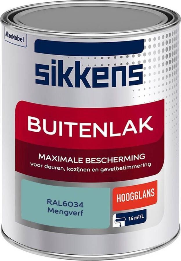 Sikkens Buitenlak Verf Hoogglans Mengkleur RAL6034 1 liter