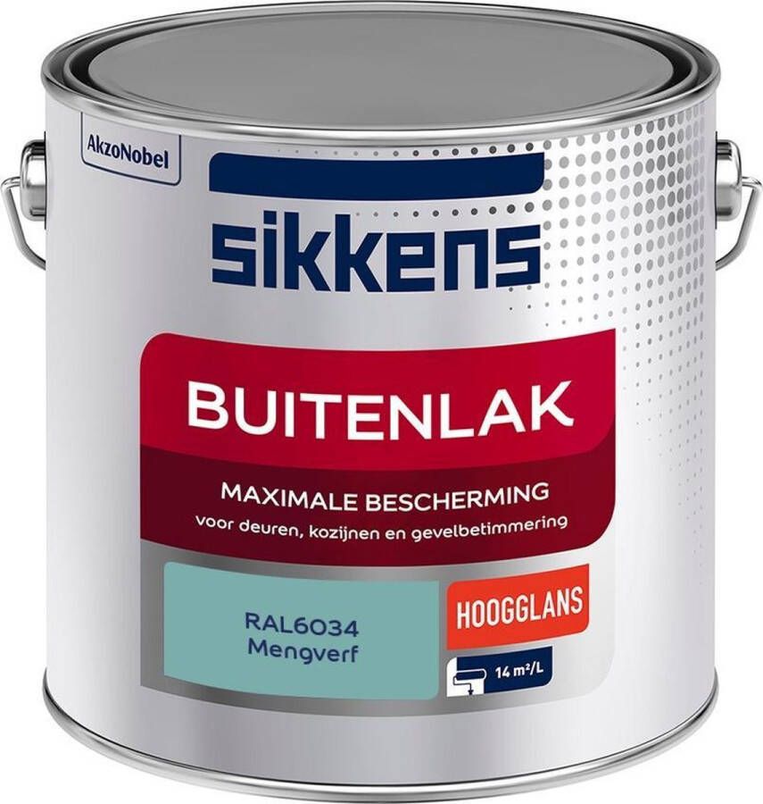 Sikkens Buitenlak Verf Hoogglans Mengkleur RAL6034 2 5 liter