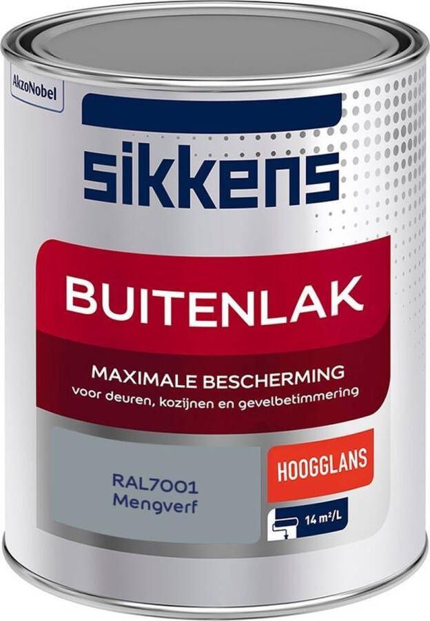 Sikkens Buitenlak Verf Hoogglans Mengkleur RAL7001 1 liter